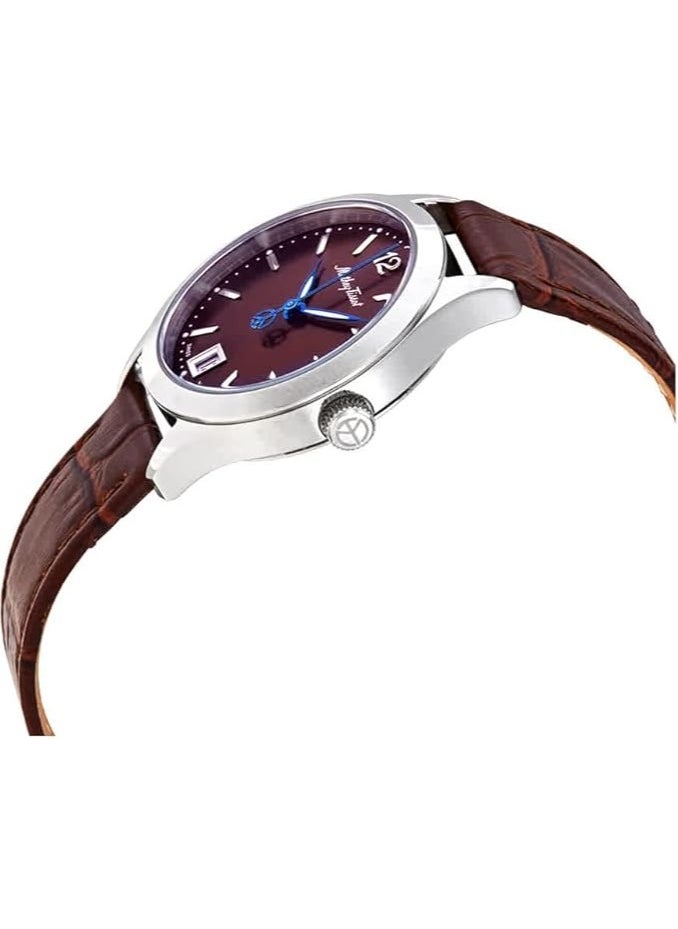 Urban Leather Quartz Brown Dial Ladies Watch - D411AM