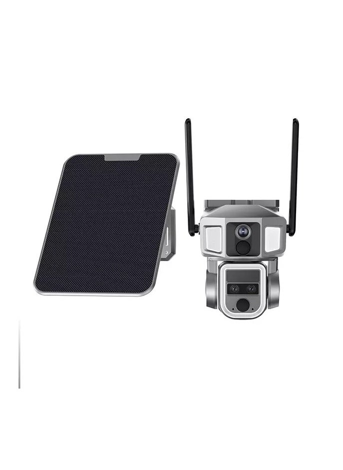 Y7A Solar Triple-Lens Linkage Camera 10X Zoom Wi-Fi & 4G