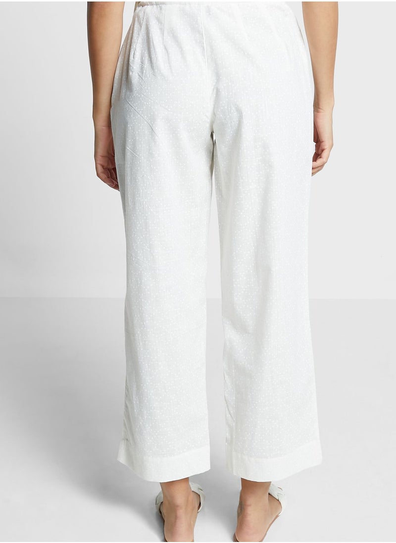 Tie Detail High Waist Pants