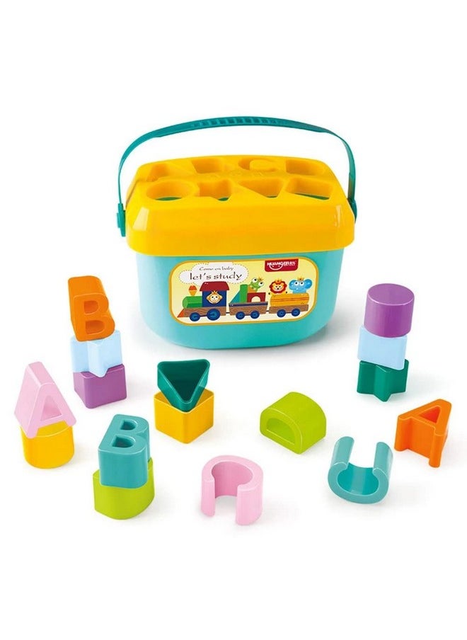 Baby First Blocks Building Blocks, Alphabets And Shapes Learning - Multicolor