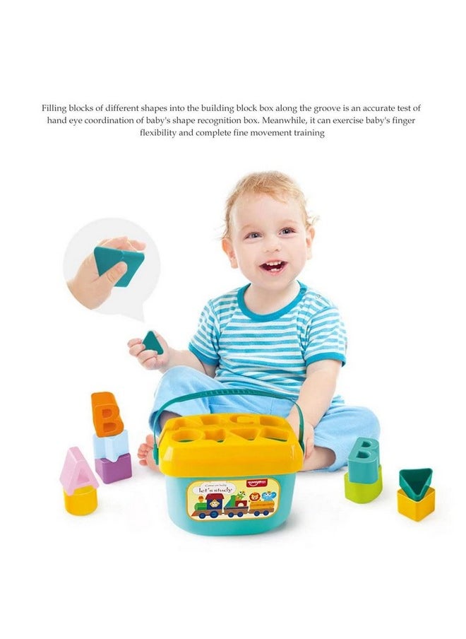 Baby First Blocks Building Blocks, Alphabets And Shapes Learning - Multicolor