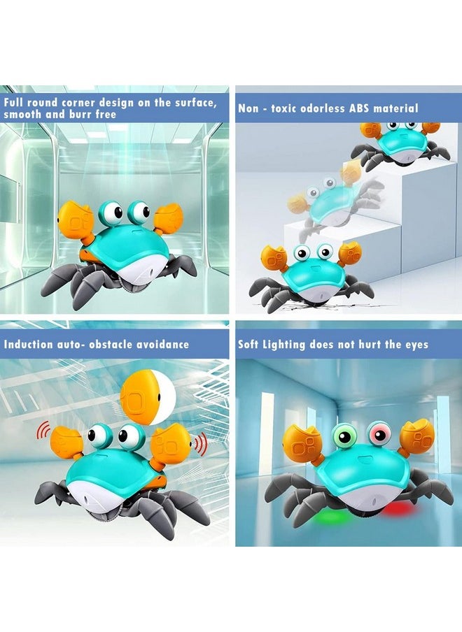 Dancing Crawling Baby Toys Crawling Crab Toy For Kids Electronic Walking Moving Toys For Babies Infant Toddlers Tummy Time Interactive Early Learning Educational Toys