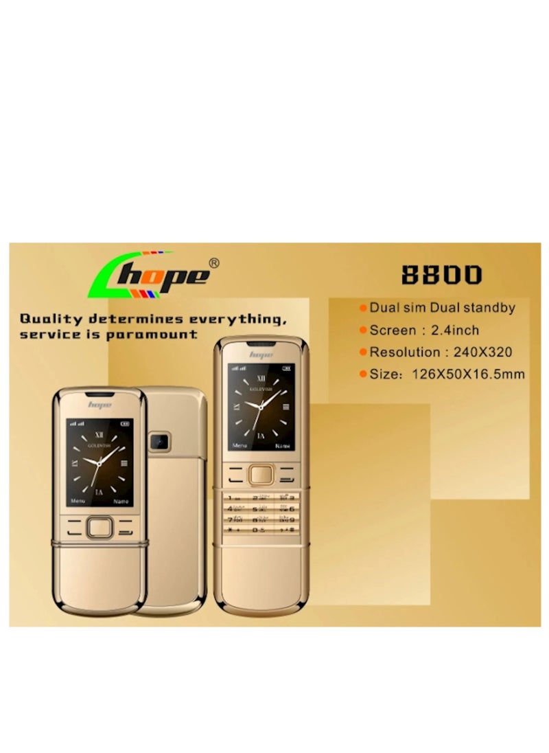 Gold Luxury Slider Classic Mobile Phone