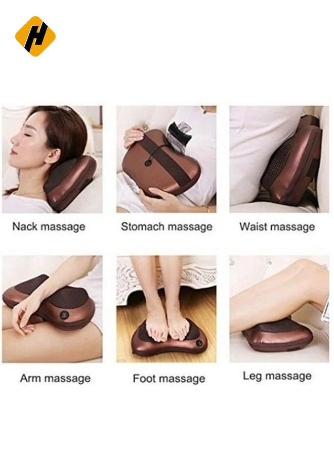 Neck Massage Pillow And Shoulders Legs Back Massager Relaxation By 8 Head With Magnet Vibrator Electric Heating Kneading Therapy