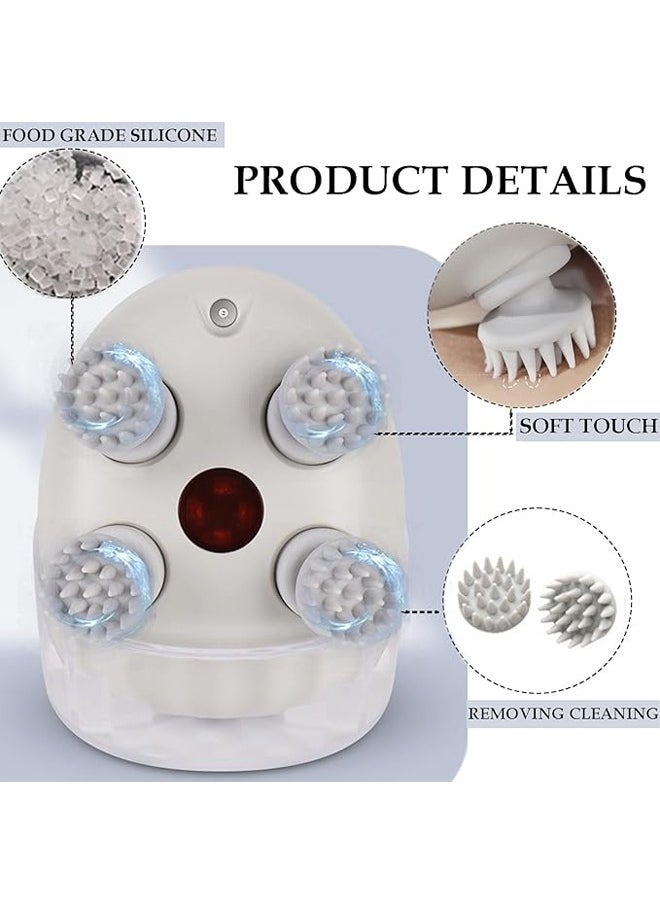 جهاز تدليك فروة الرأس الذكي Scalp Hero Massager لنمو الشعر مع مقاومة للماء Ipx8 جهاز تدليك الرأس لفروة الرأس والاسترخاء وتنظيف فروة الرأس بعمق