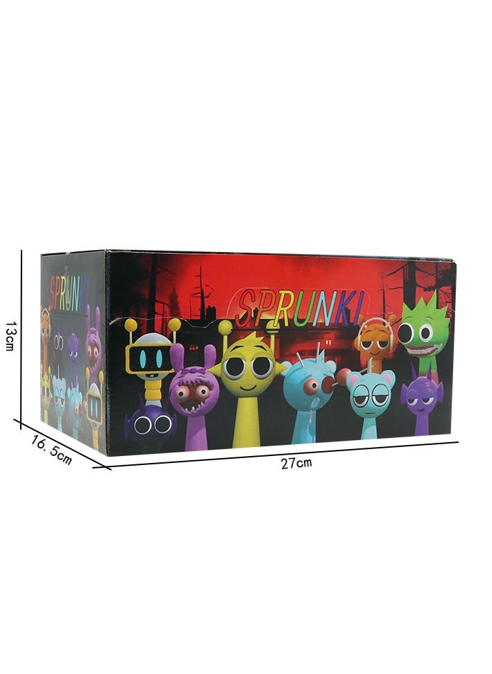 24Pcs Incredibox Sprunki Doll Random Doll Peripheral Game Doll Model Decoration Blind Box Card