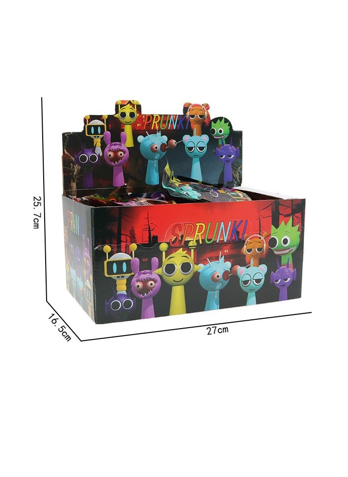 24Pcs Incredibox Sprunki Doll Random Doll Peripheral Game Doll Model Decoration Blind Box Card