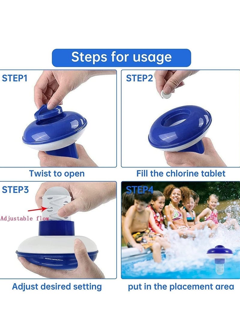 Chlorine Dispenser, Stretchable Chlorine Dispenser for Hot Tub Swimming Pool Paddling Pool Spa Water Parks, Tablet Dispenser Chlorine Dispenser for Swimming Pool Paddling Pool (5 Inch)