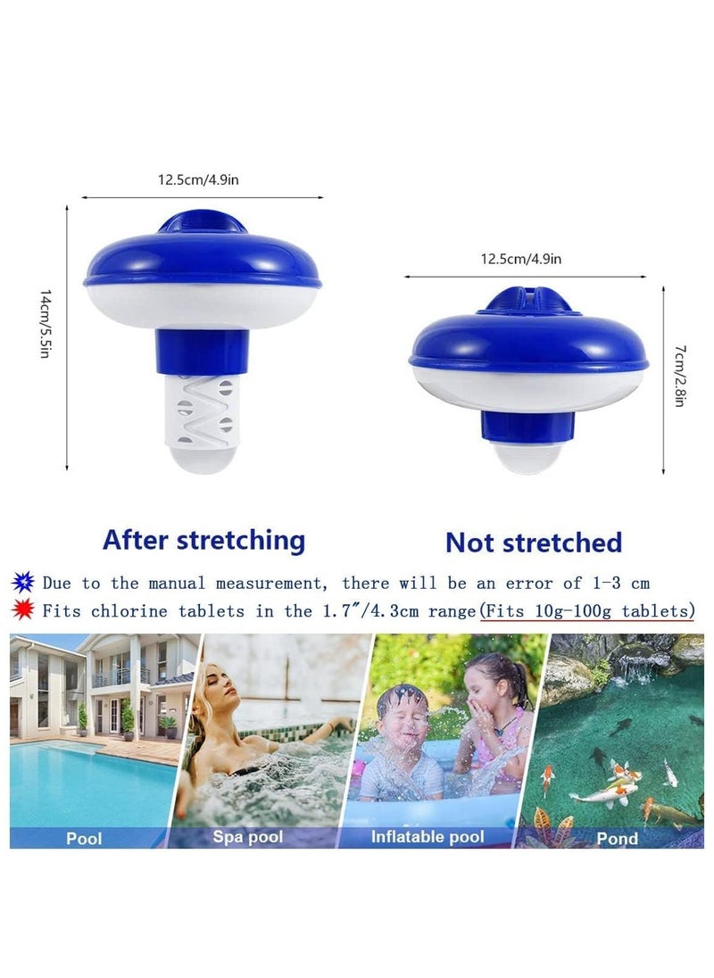 Chlorine Dispenser, Stretchable Chlorine Dispenser for Hot Tub Swimming Pool Paddling Pool Spa Water Parks, Tablet Dispenser Chlorine Dispenser for Swimming Pool Paddling Pool (5 Inch)