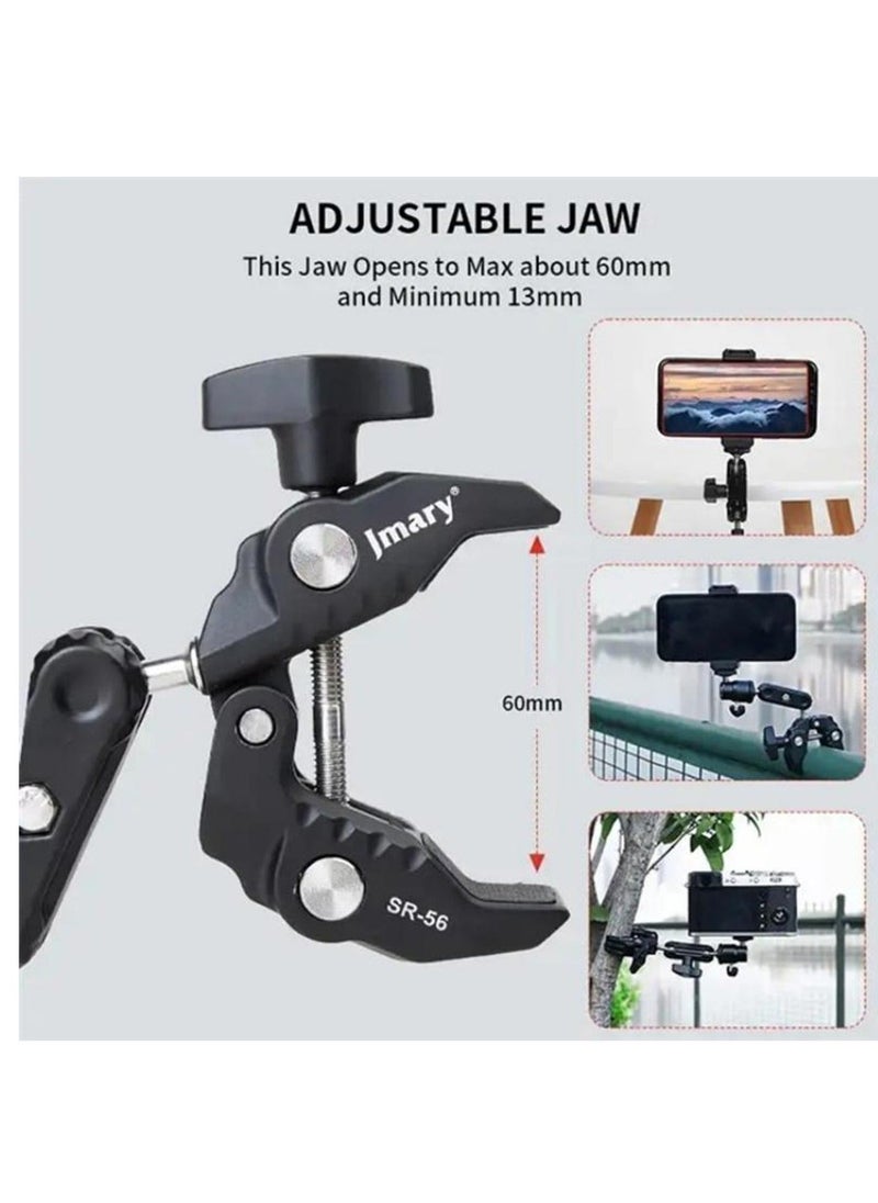 JMARY SR-56 Aluminum Handlebar Crab Clamp Magic Arm Rod Mount