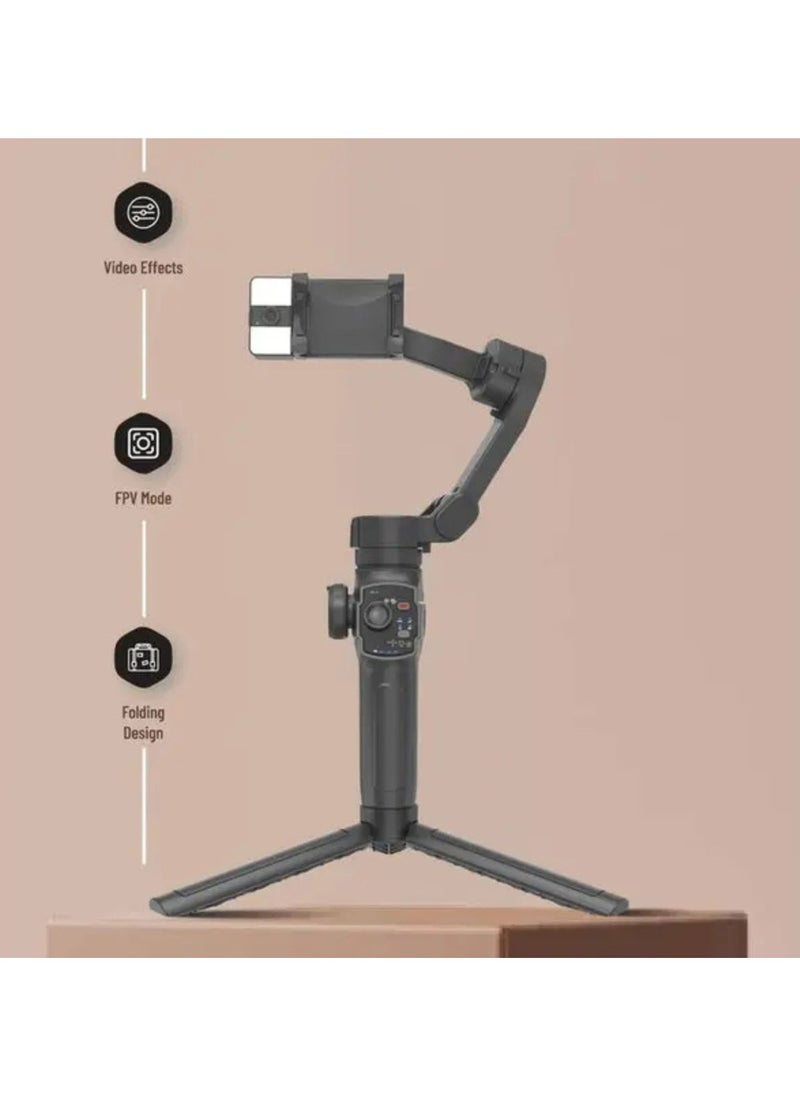 AI Tracker Gimbal P9 with 6 Hours Working Time, iOS/Android APP, Video Effects, 80 Minuets Working Time - Black