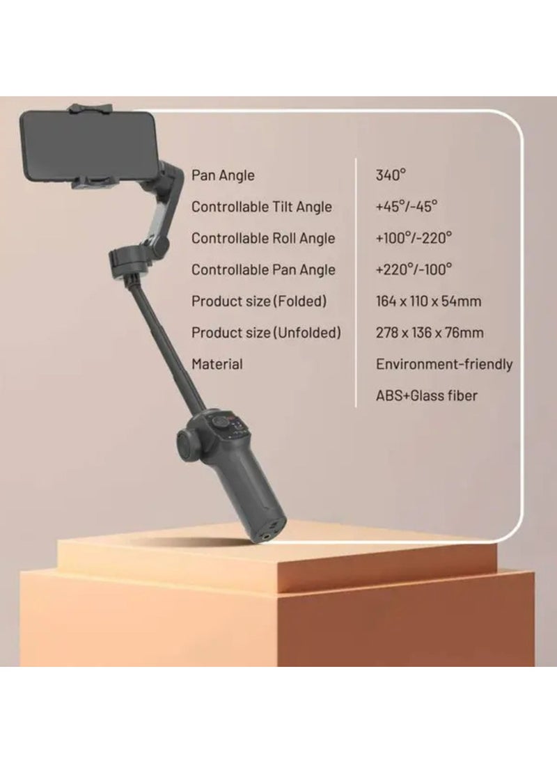 AI Tracker Gimbal P9 with 6 Hours Working Time, iOS/Android APP, Video Effects, 80 Minuets Working Time - Black