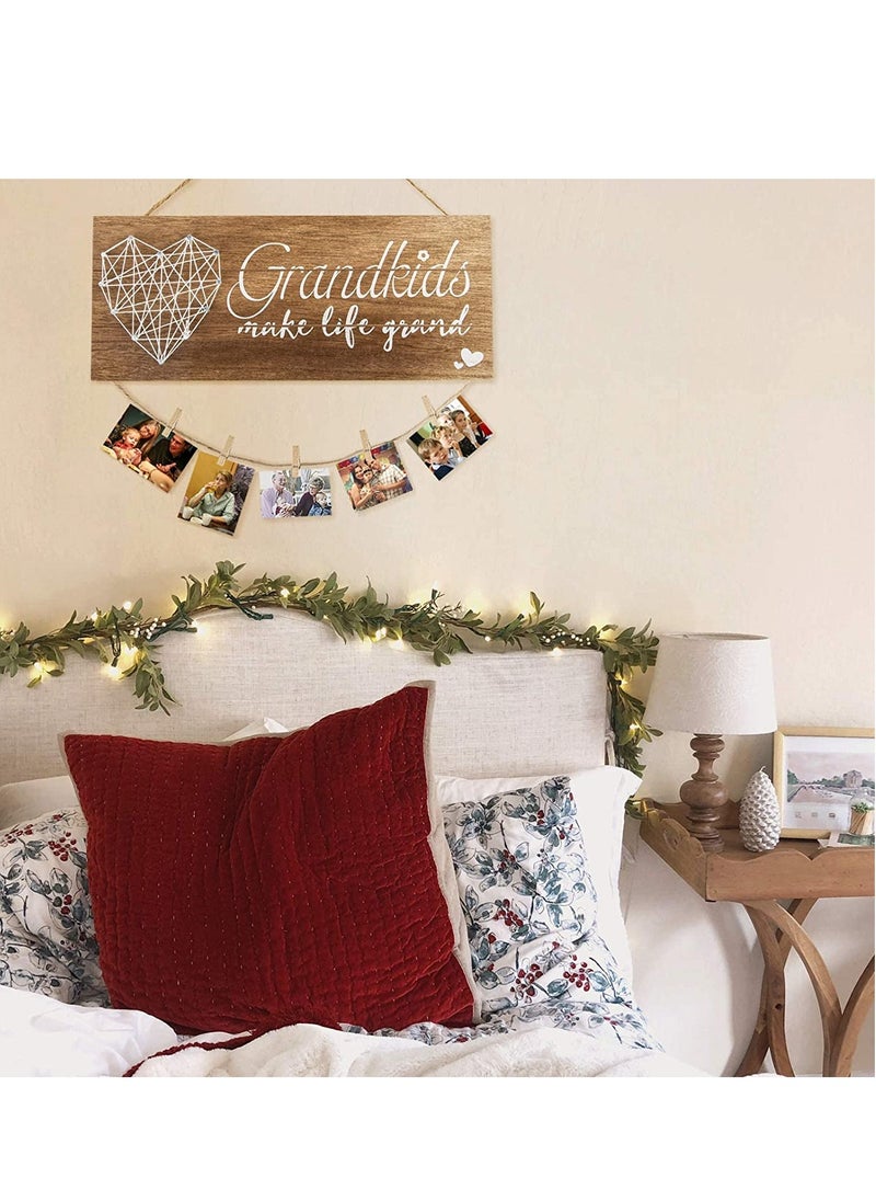 Grandkids Picture Frames Gifts for Grandma Grandpa, Grandkids Photo Frame, Mothers Day Gifts for Grandmother, Grandchildren, Grandkidser Birthday Gifts for Grandparents (13.5 * 5.5 inch)