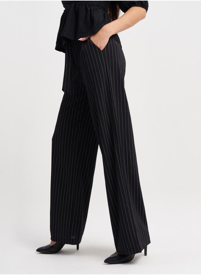 Black Pinstripe Set