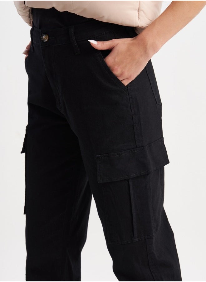 Black Utility Cargo Pants