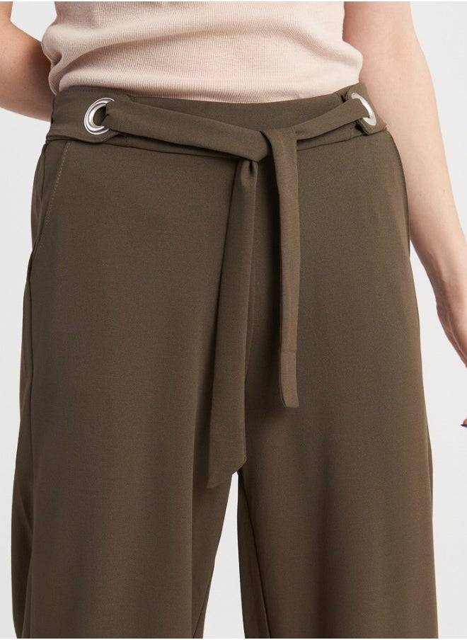 Khaki Belted Trousers