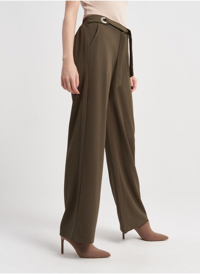 Khaki Belted Trousers