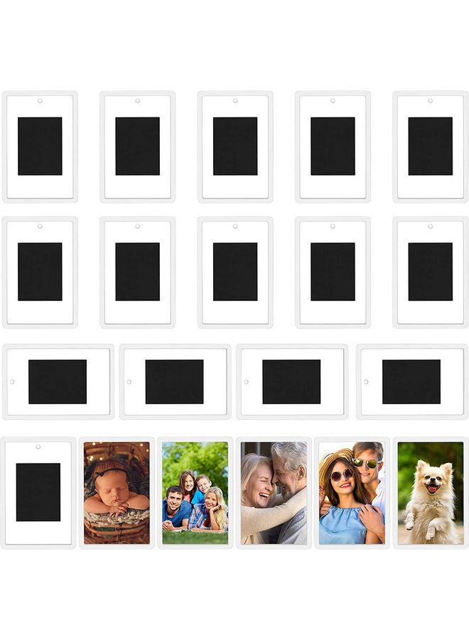 20-Piece Blank Photo Frame Insert Fridge Magnets Clear