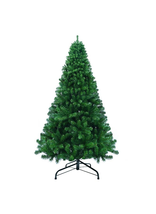 7 Feet Artificial Holiday Christmas Tree With 1200 Branch Tips 210Cm Ideal For Home Office And Xmas Party Decoration Includes Metal Foldable Stand