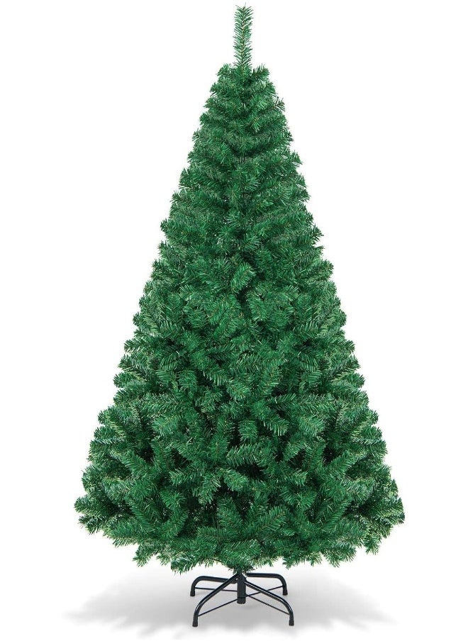 8 Feet Artificial Christmas Tree With 1432 Full Branches Tips Xmas Tree For Home And Office Easy Assembly Metal Stand