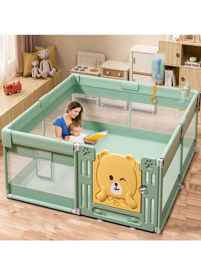 Baby Playpen Small Infant Play Pen with Gates Robust Safety Playpen Indoor Outdoor Children's Toy Pen Activity Toddlers Playpen