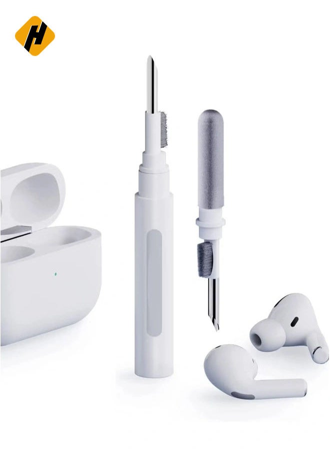 Cleaner Kit for Airpods Pro 1 2 Multi-Function Cleaning Pen Soft Brush for Bluetooth Earphones Case, Wireless Earphones, Wireless Earbuds Cleaning Tools for Huawei Samsung MI Earbuds-White