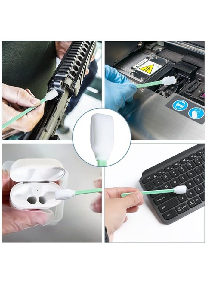 Foam Cleaning Swabs, Lint-Free Foam Swabs Foam Tips Sponge Stick for Inkjet Printer, Camera, Optical Lens, and Electronics (100pcs)