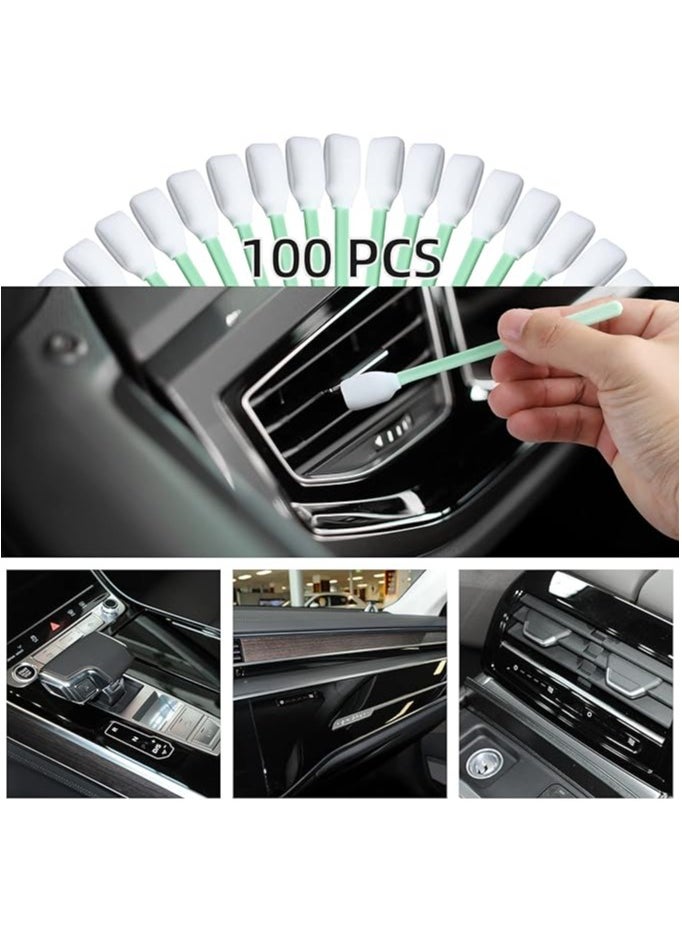 Foam Cleaning Swabs, Lint-Free Foam Swabs Foam Tips Sponge Stick for Inkjet Printer, Camera, Optical Lens, and Electronics (100pcs)