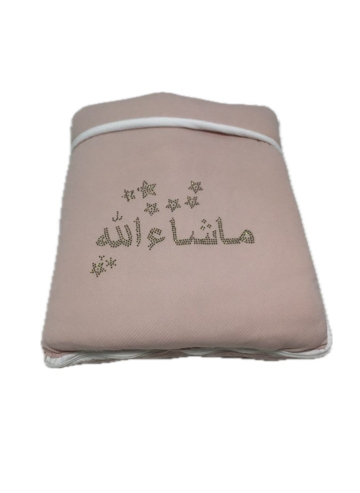 Baby Sleeping bag embedded with stones and convertible to comforter bed