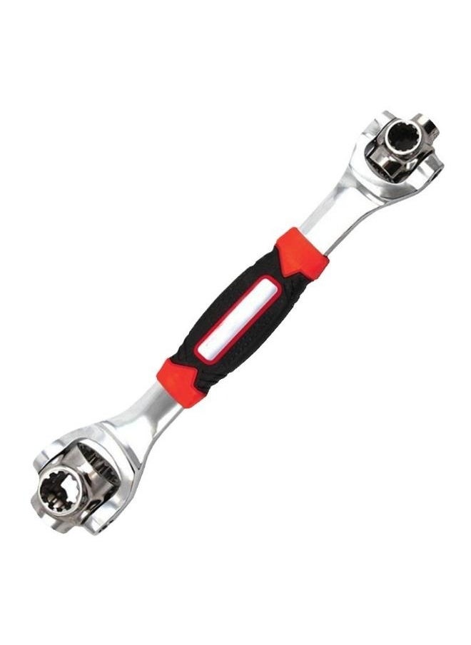 48-In-1 Universal Multi-Socket Tiger Wrench Silver/Black/Red-Universal Wrench Socket Wrench Multifunction Wrench Tool with 360 Degree Rotating Head, Spanner Tool for Home and Car Repair