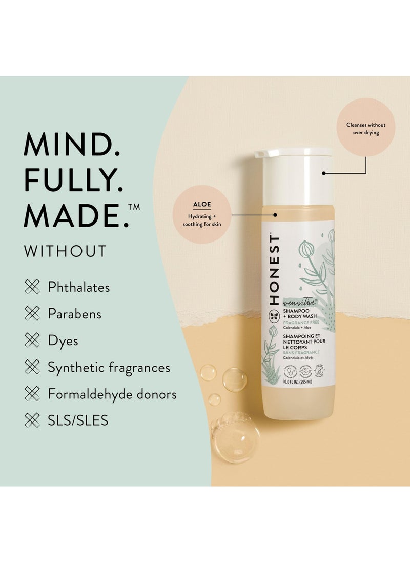 The Company Purely Simple Shampoo And Body Wash Fragrance Free 10 Fluid Ounce