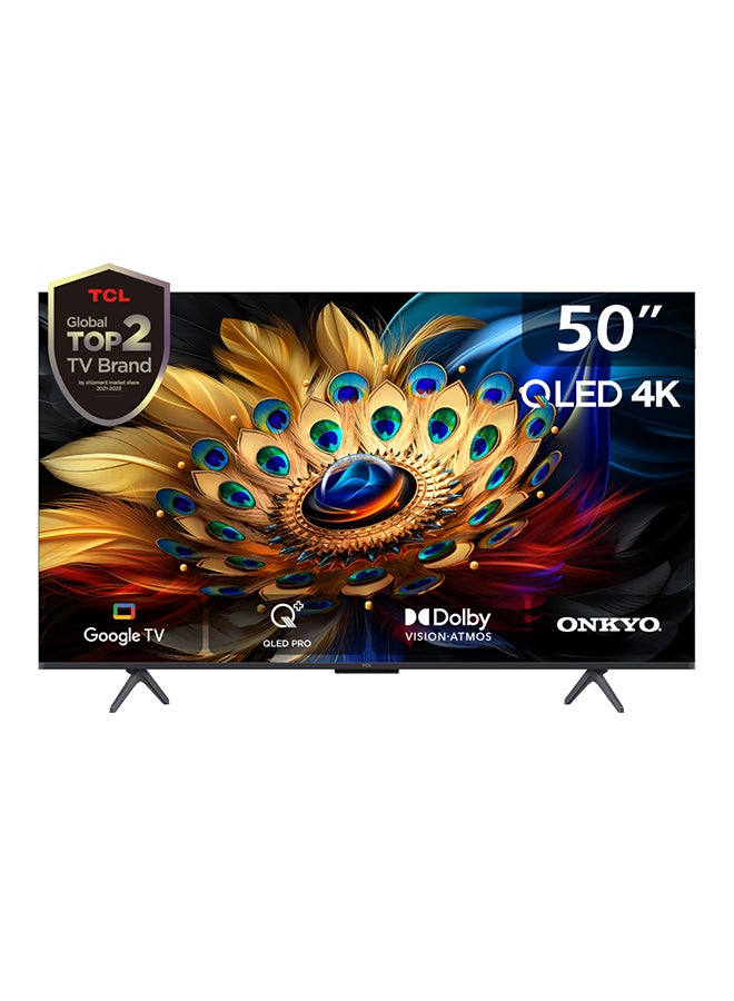 50 Inch  QLED Google TV, (2024), 60HZ, built In Receiver - 50C655 Black