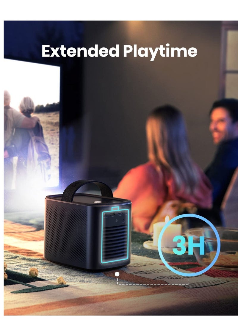 Anker Mars II Pro 500 ANSI Lumen Portable Projector, Black, 720p Image, Video Projector, 30 to 150 Inch Image TV Projector, Movie Projector, Home Entertainment, HDMI