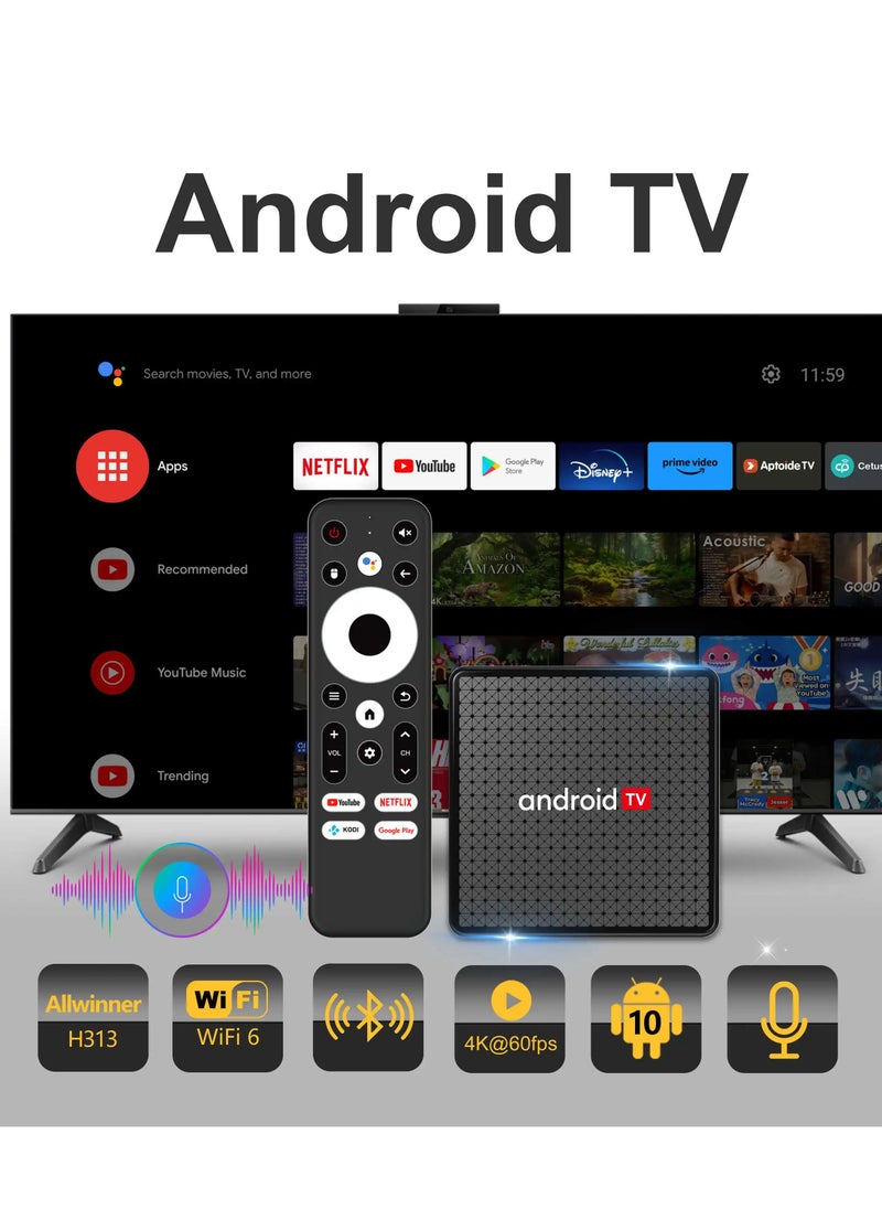 Android 10 Smart Tv Box v5.0 Set Top Box With Remote HD 2.1 4K 2K UHD Output Android Tv Box