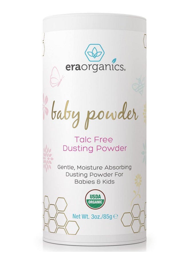 Usda Organic Baby Powder Talc-Free Dusting Powder - Soothing Organic Arrowroot, Calendula And Cornstarch Baby Powder For Newborn, Babies And Toddlers - Made In Usa - 3Oz/85G