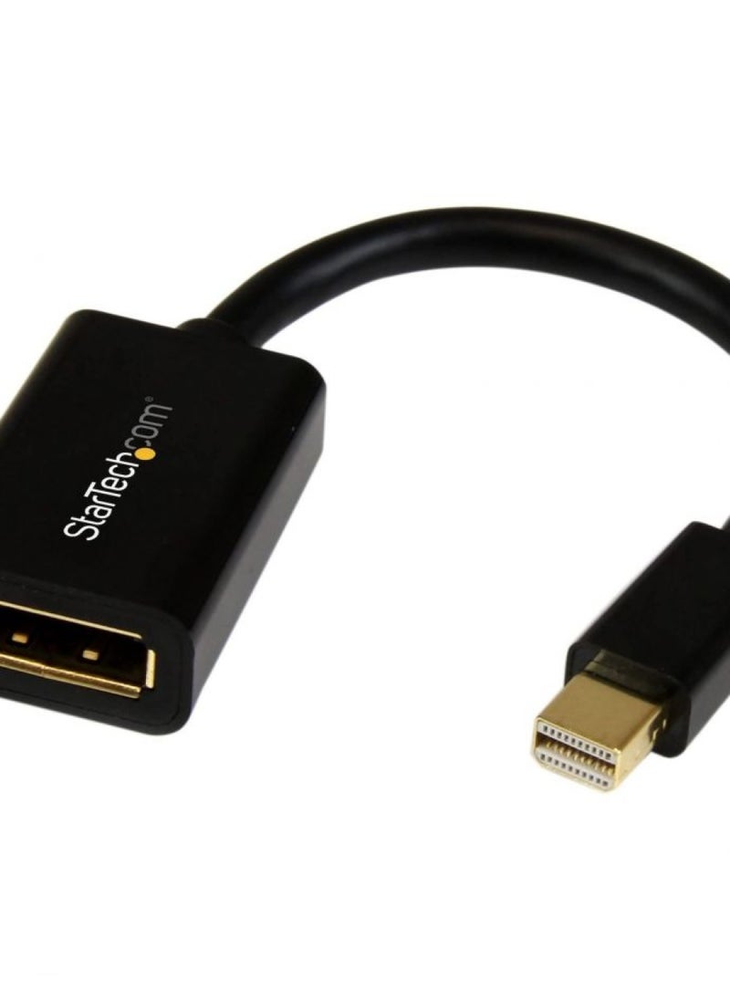 StarTech.com Mini DisplayPort to DisplayPort Adapter - 4K x 2K UHD Video - Mini DP to DP Converter - Mini DisplayPort to DisplayPort 1.2 Adapter - mDP PC/Computer to DP Monitor/Display (MDP2DPMF6IN)