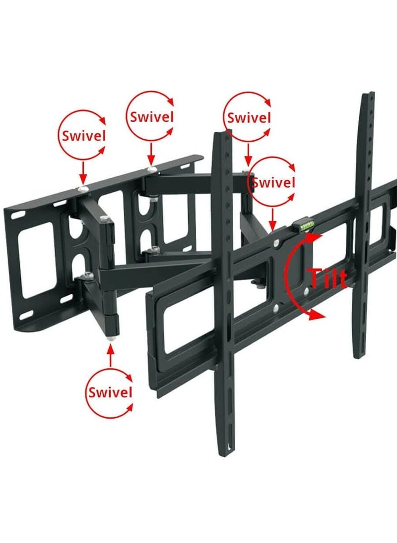 TV Stand/TV Wall Mount,Swivel and Tilt for Most 32-70Inch Flat Screen TV,Rugged TV Mount Articulating Dual Arms,Standard Load 66 Ibs