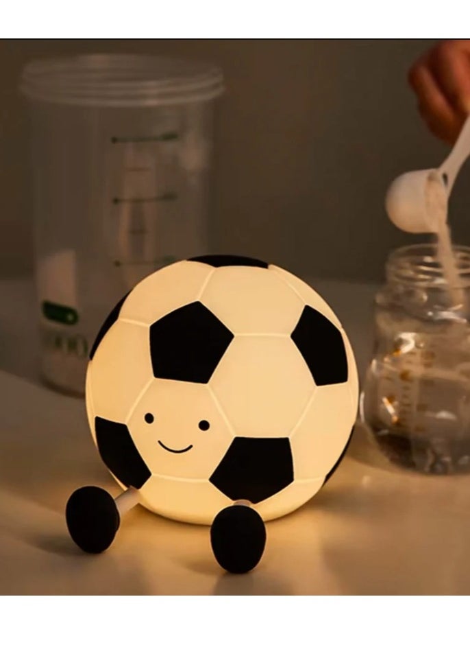 Football Night Light for Kids, Cute Panda Lamp Silicone Nursery Night Light Bedroom Nightlights USB Rechargeable Bedside Lamp for Baby Children Toddlers Women Teen Girls Breastfeeding Gift