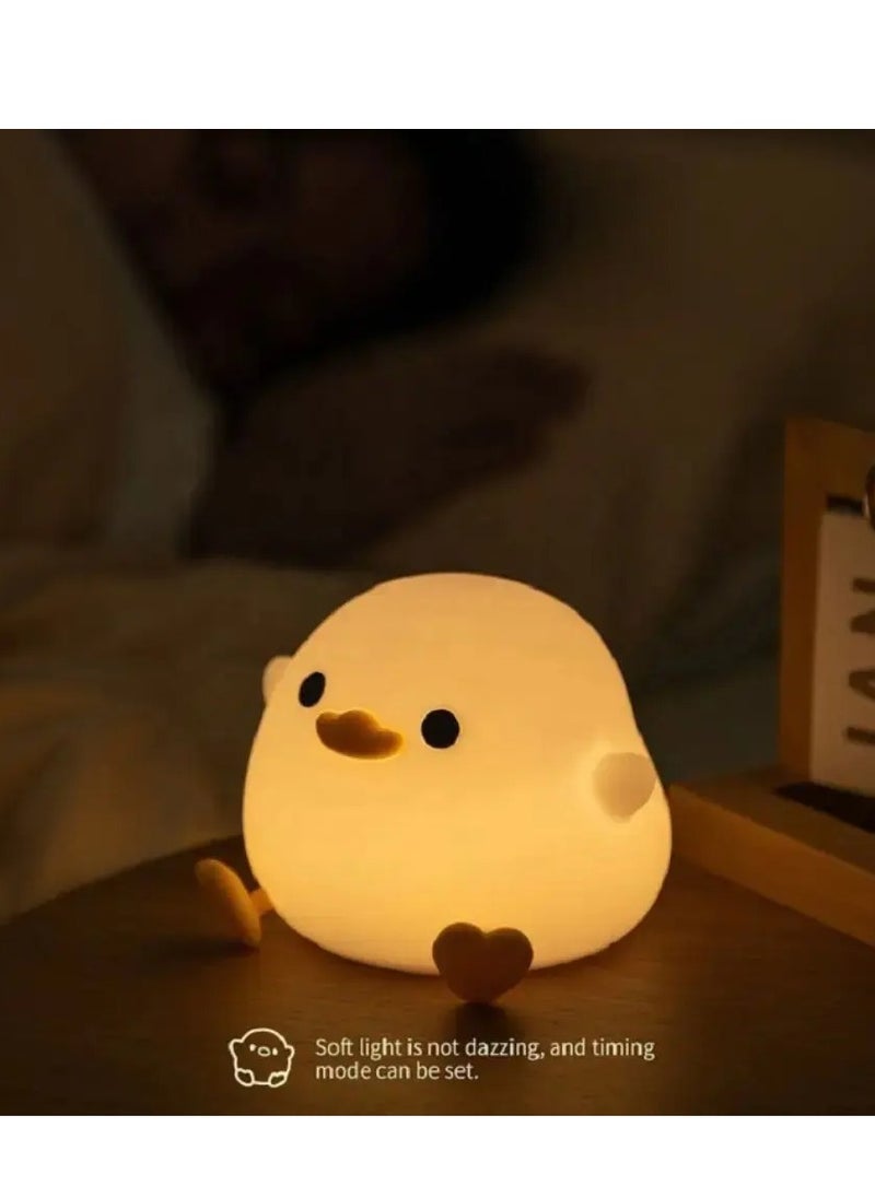 Duck lamp Rechargeable touch Light Silicone night Light Bedroom Cute Kids Night Light For Bedside