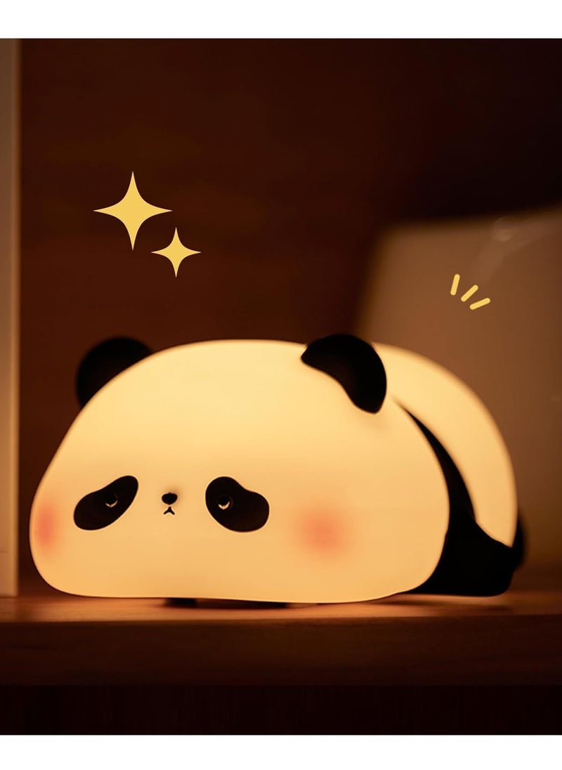 Panda Night Light for Kids, Cute Panda Lamp Silicone Nursery Night Light Bedroom Nightlights USB Rechargeable Bedside Lamp for Baby Children Toddlers Women Teen Girls Breastfeeding Gift