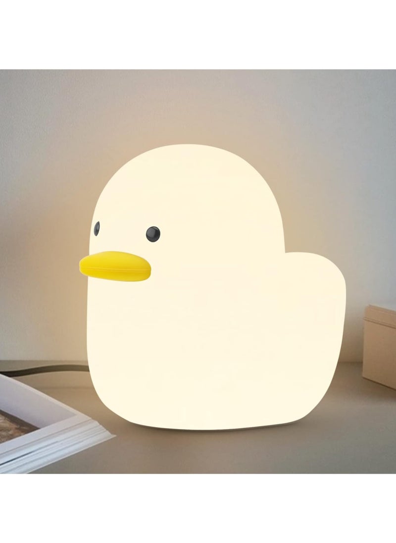 Duck Light Silicone Night Light Nursery Duck Lamp for Baby Adult Kids Room Light Up… (Warm White)