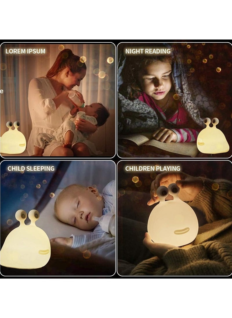 Original Authentic Slug Night Light with Touch Sensor for Bedroom, Nursery Squishy Silicone Soft Night Light for Breastfeeding, Cute Animal Bedside Lamp for Baby Kids Teens