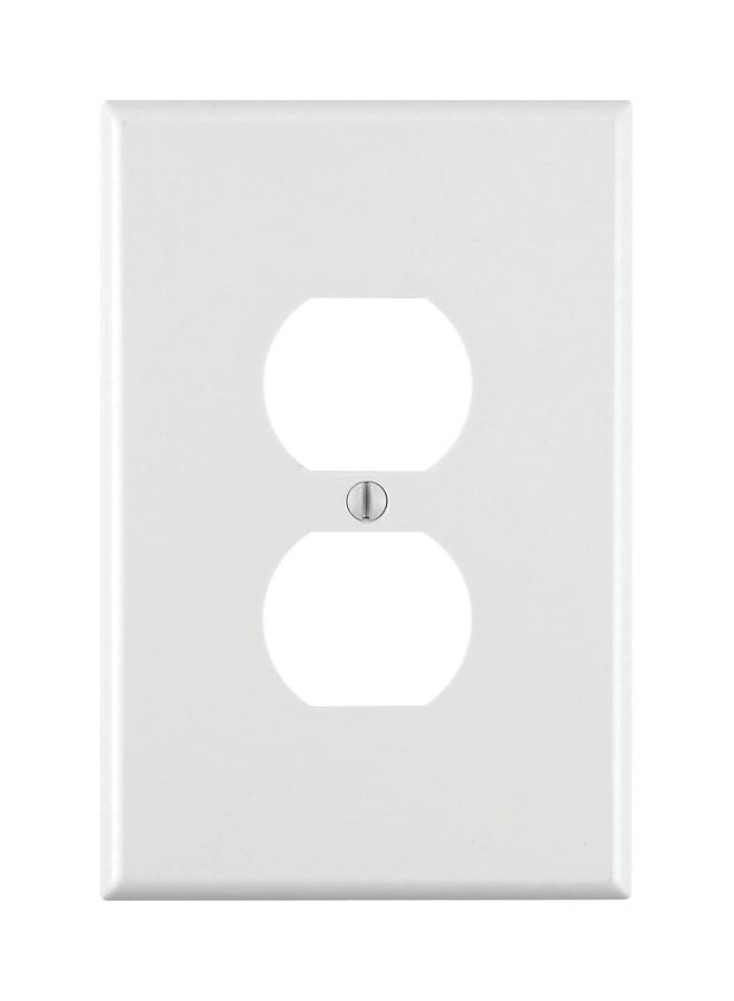 2-Gang Wall Plate White 3.5x0.26x5.25inch