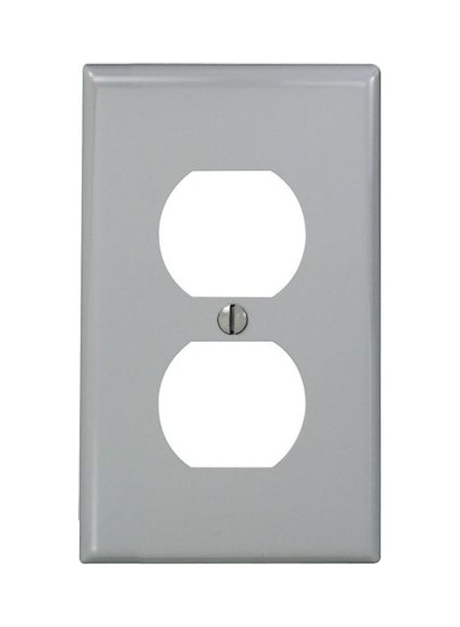 Duplex Device Wall Plate Grey 5.6x3.9x0.4inch