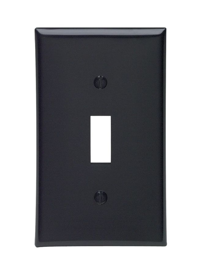 Single Port Wall Plate Black 4.5x2.75x0.22inch