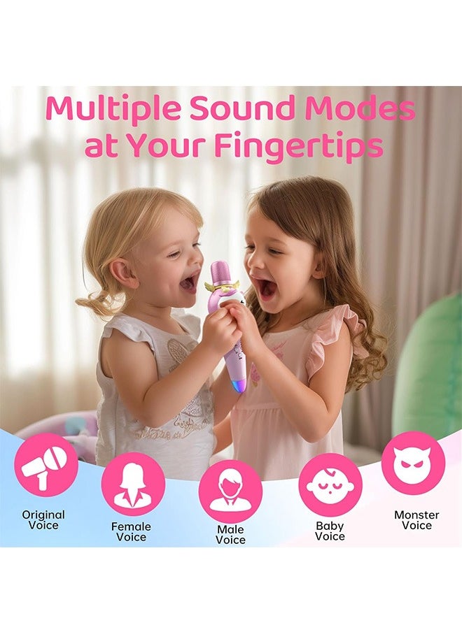 Kids Karaoke Microphone Machine for Kids Toys with Wireless Bluetooth Mic Speaker for Toddler Adults Girls Boys Birthday Gifts toys for 4 5 6 7+ Year Old for Family Home Party