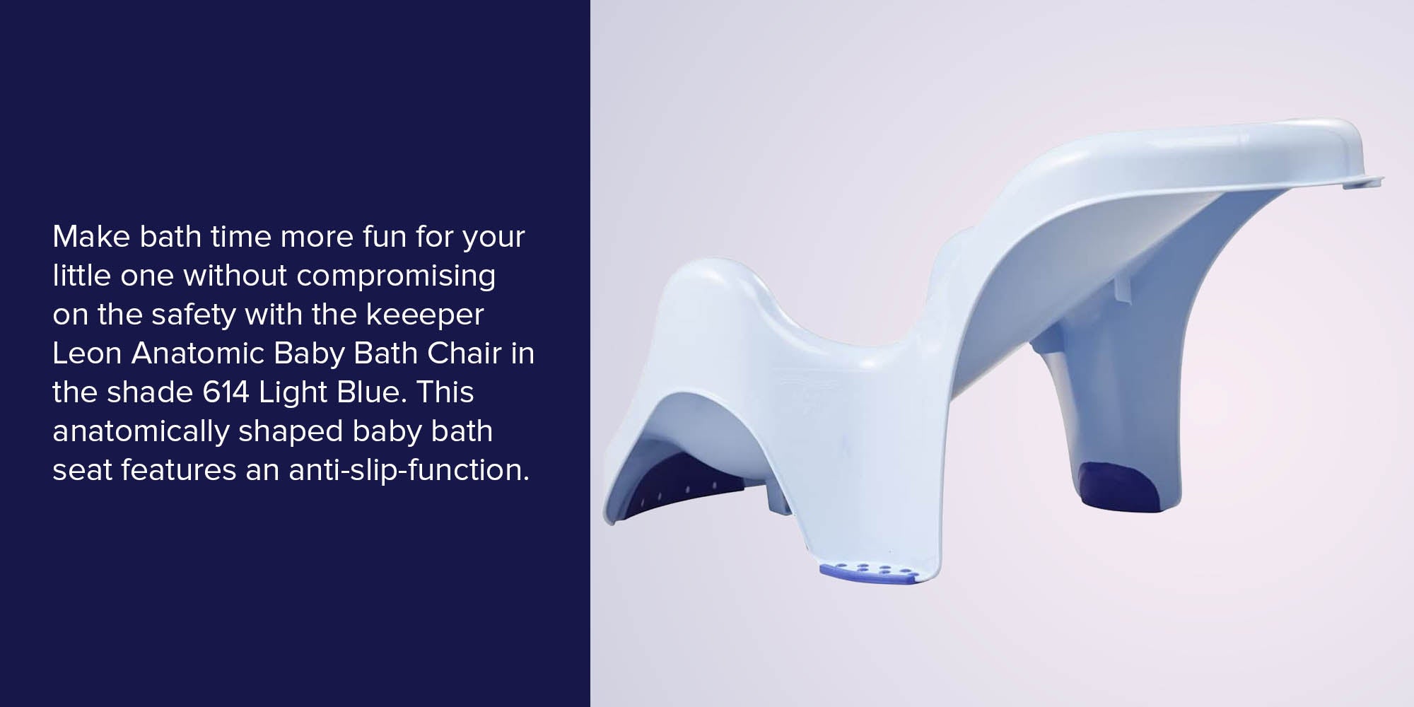 Mickey Minnie Anatomic Baby Bath Chair - Light Blue