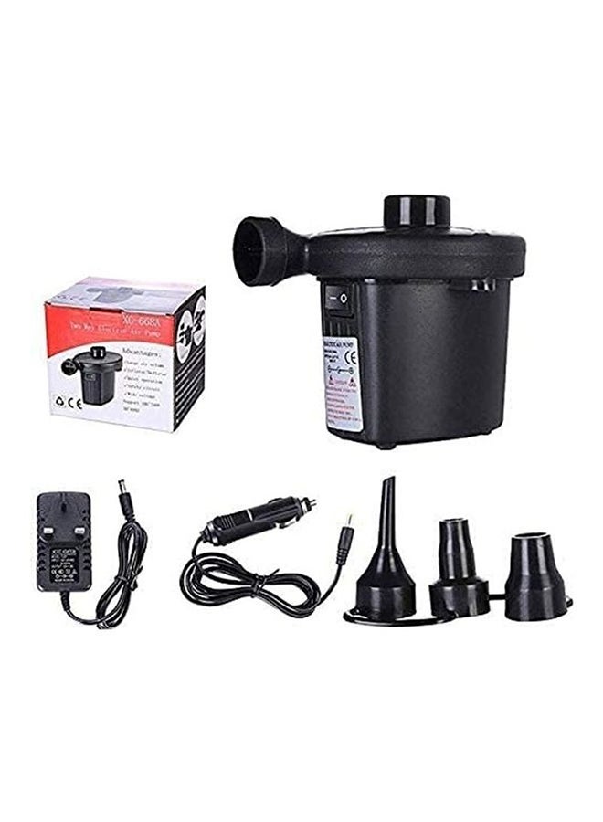 Portable Electric Air Pump With Different Air Filling Nozzles Plastic Black 11.7 x 11.5 x 10cm