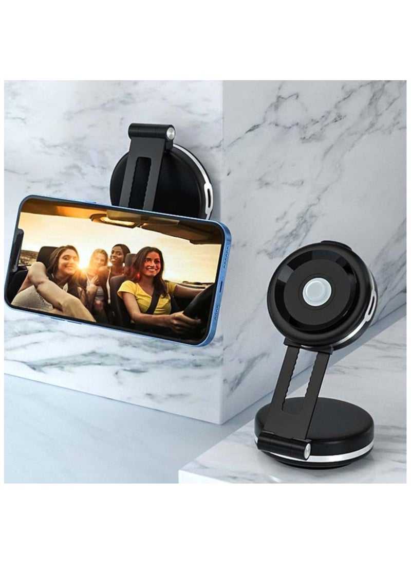 Magnetic Suction Cup Phone Holder for Car, Universal Car Phone Holder Magnetic Suction Phone Mount, Double-Sided Phone Holder, Universal Innovative 360°3D Rotation Extra Strength Hold, Cradle Fit for iPhone Android and All Smartphones