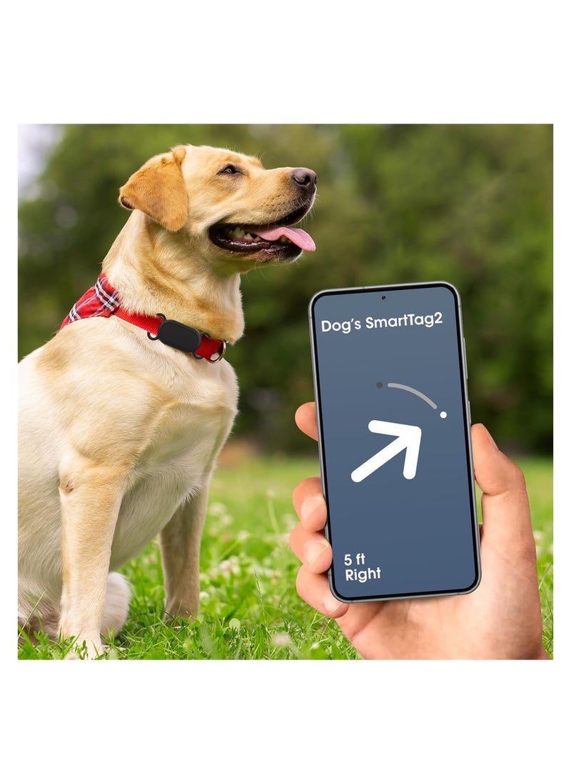 for Samsung Galaxy SmartTag2 Case, 2-Pack Protective Flexible Silicone SmartTag2 Case Holder for Dog Cat, Secure Accessories for Tracker, Ultra Light  SmartTag2 Dog Collar Holder